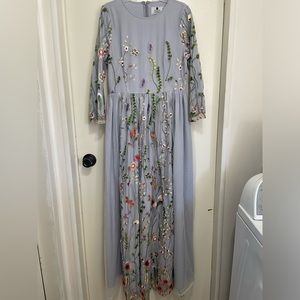 Dainty Jewell’s embroidered dress